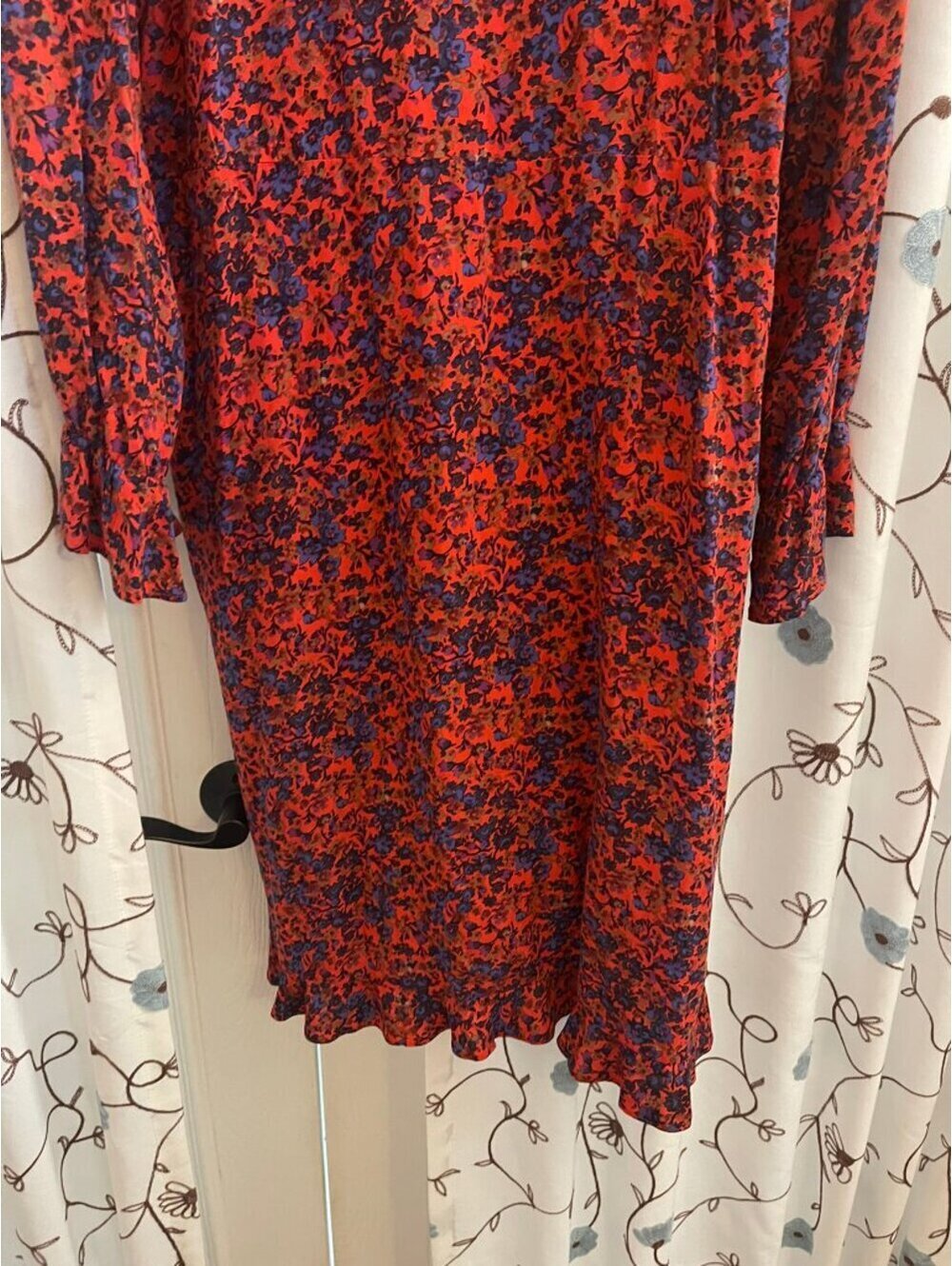 NWOT | H&M | 14 | Floral Faux Wrap Ruffle Midi Dress - Picture 10 of 10